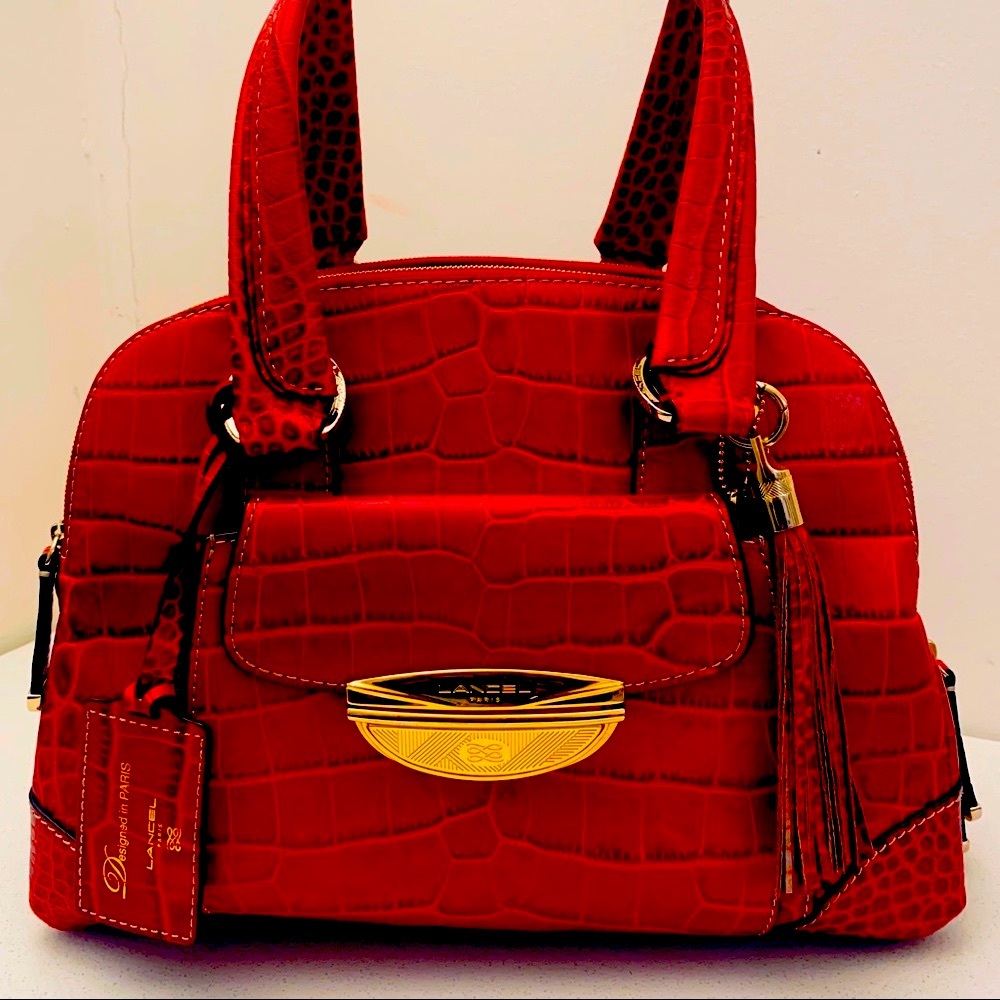 Lancel Adjani Croco - 100% Authentic